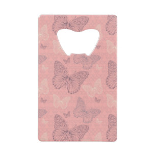 The Butterfly Pink Credit Card Bottle Opener