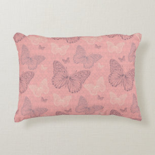 The Butterfly Pink Decorative Pillow