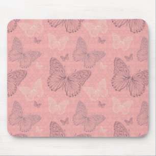 The Butterfly Pink Mouse Pad