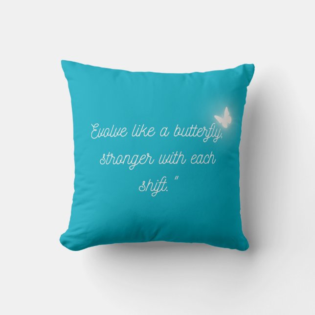 The Butterfly's Evolution Throw Pillow (Front)
