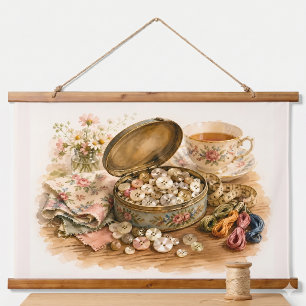 The Button Tin Hanging Tapestry