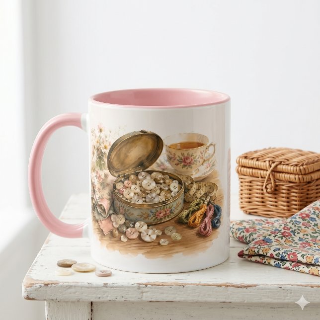 The Button Tin Mug (The Button Tin Mug)