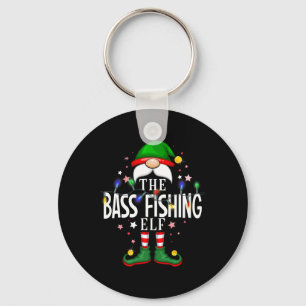 The Byb Fishing Elf Christmas Family Pajama Party Keychain
