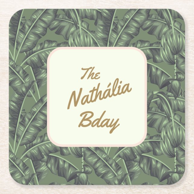 The Cabanas Square Paper Coaster (Front)