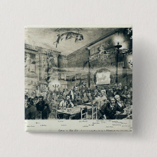 The Cabaret du Chat Noir, 1886 2 Inch Square Button