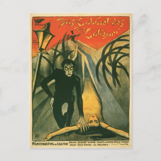 The Cabinet of Dr Caligari movie poster Postcard (Front)