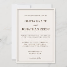 The Cacao: Wedding Invitation