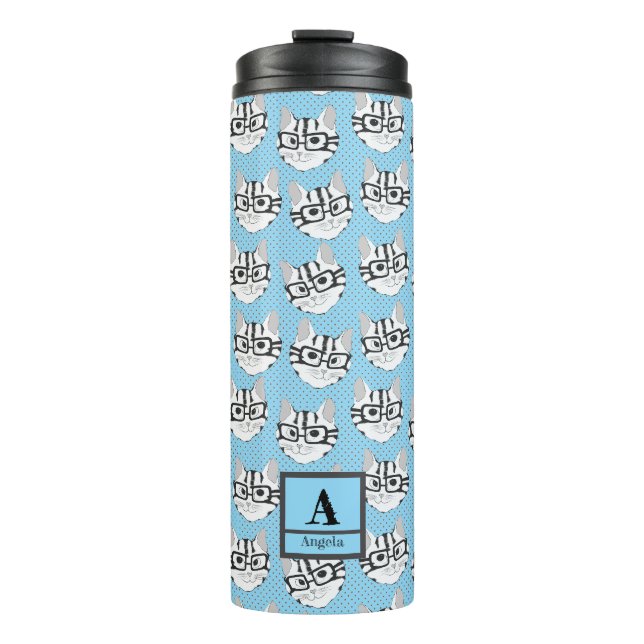 The Cadstudios Blue Thermal Tumbler (Front)