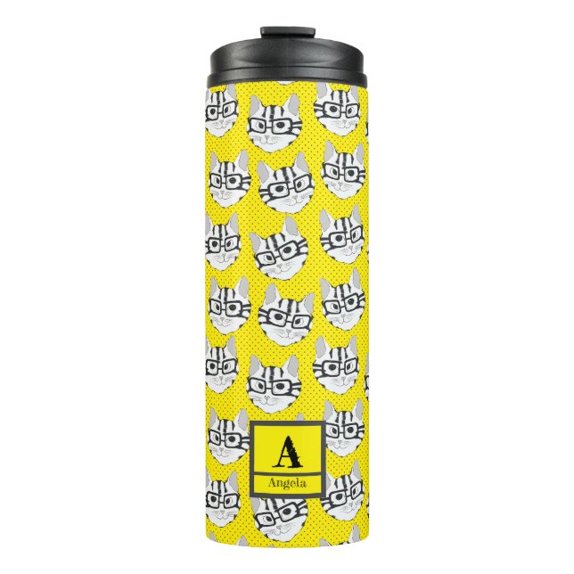 The Cadstudios Yellow Thermal Tumbler (Front)