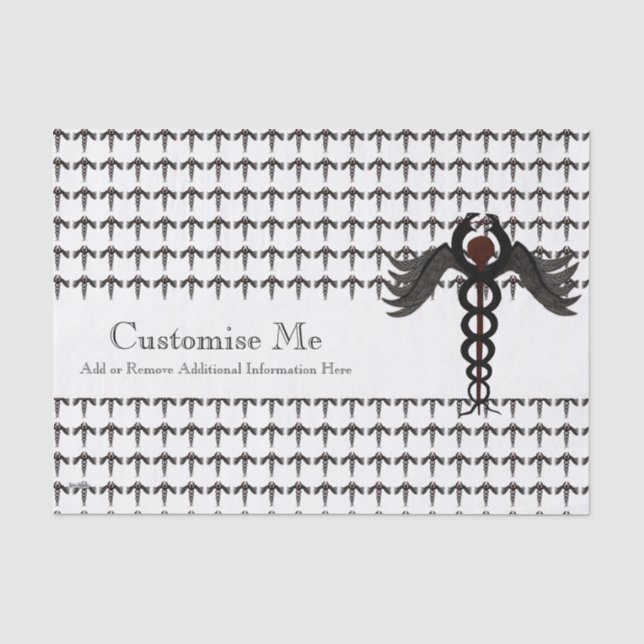 The Caduceus (Subdued) Tissue Paper (Front)