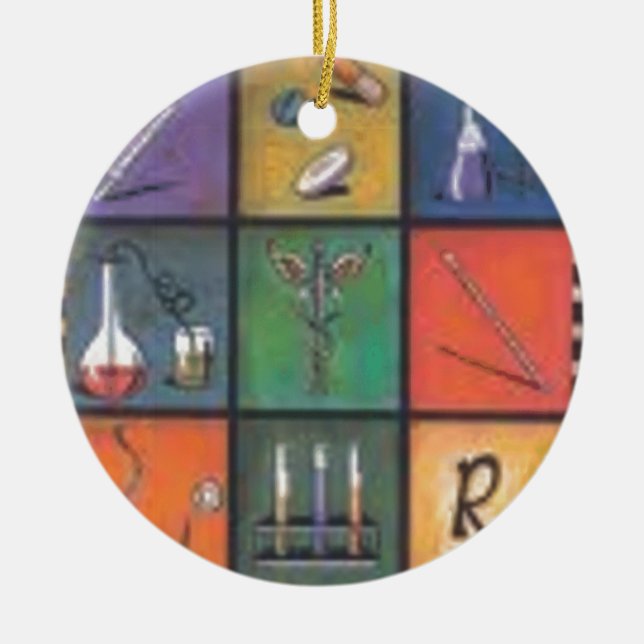 "The caduceus-Surgeon / medical Ornament" Ceramic Ornament (Front)