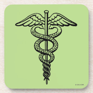 The Caduceus Symbol Coaster