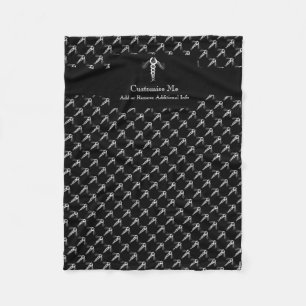 The Caduceus (White) Fleece Blanket