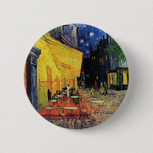 The cafe terrace on the place du forum, Arles, at 2 Inch Round Button