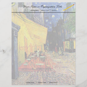 The cafe terrace on the place du forum, Arles, at Letterhead