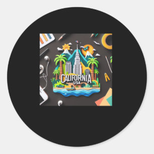 The California State In Usa Sticker 