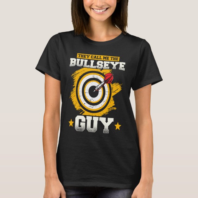 The Call Me Darts Bullseye Guy T-Shirt (Front)