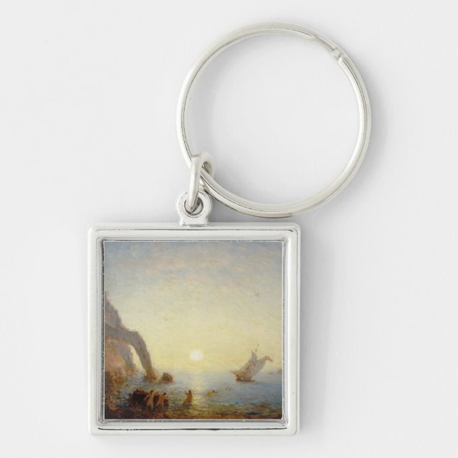 The Call of the Sirens (oil on canvas) Keychain (Front)