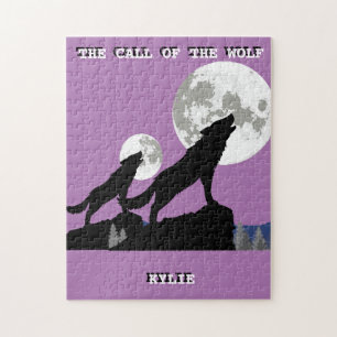 "THE CALL OF THE WOLF" PERSONALIZED JIGSAW PUZZLE