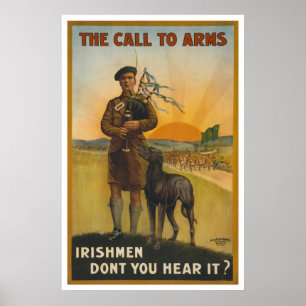 The call to arms, Irish world war Poster