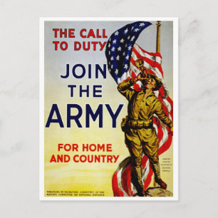 The Call to Duty ~ Join the Army Postcard