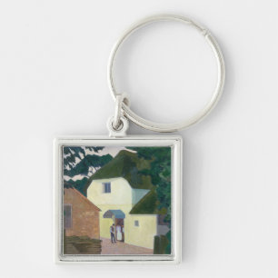 The Caller at the Mill (oil on canvas) Keychain