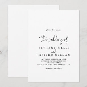 The Calligraphy Elegant Script Wedding Of Invitation