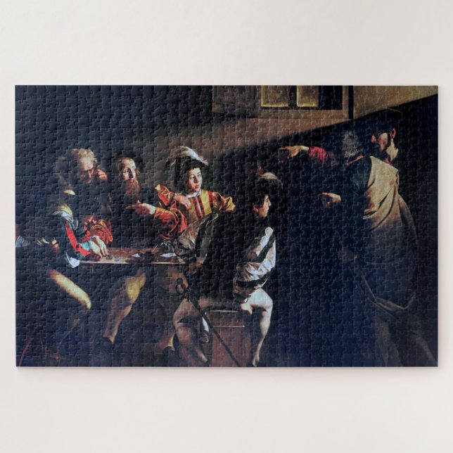 The Calling of Saint Matthew, Caravaggio Jigsaw Puzzle (Horizontal)