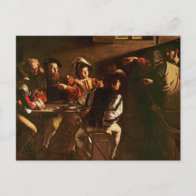 The Calling of St. Matthew, c.1598-1601 Postcard (Front)
