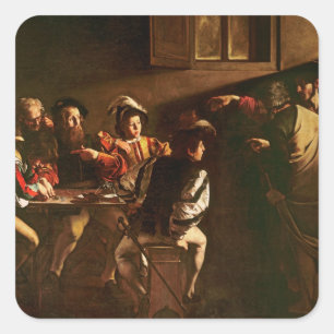 The Calling of St. Matthew, c.1598-1601 Square Sticker