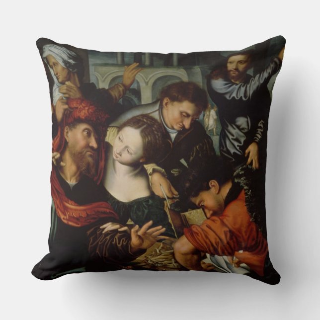 The Calling of St. Matthew Throw Pillow (Front)
