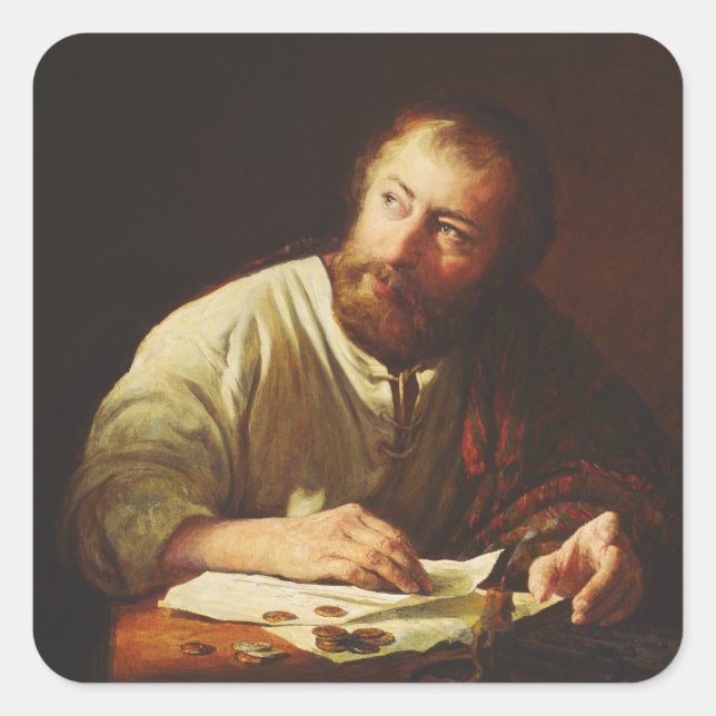 The Calling of the Apostle Matthew Square Sticker (Front)