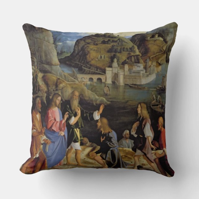 The Calling of the Sons of Zebedee (panel) Throw Pillow (Front)