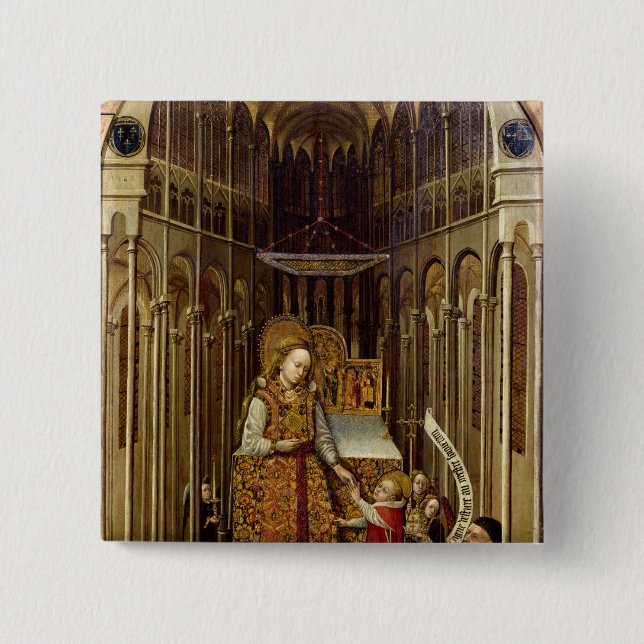 The Calling of the Virgin 2 Inch Square Button (Front)