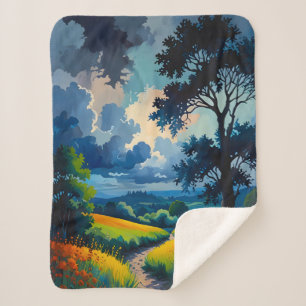 The Calm Before the Storm Sherpa Blanket