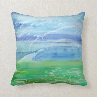 The Calm Before Watercolor Pillow