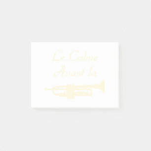 The CALM one BEFORE the TRUMPET - Word games Post-it Notes