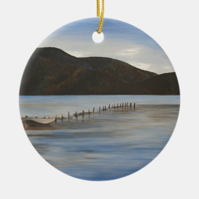 The Calm Water of Akyaka Ceramic Ornament (Front)