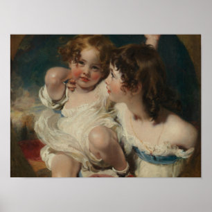 The Calmady Children (Emily, 1818–?1906, and Laura Poster