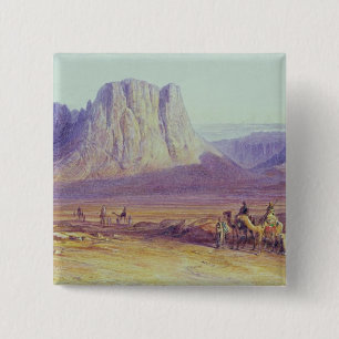 The Camel Train, Condessi, Mount Sinai, 1848 2 Inch Square Button