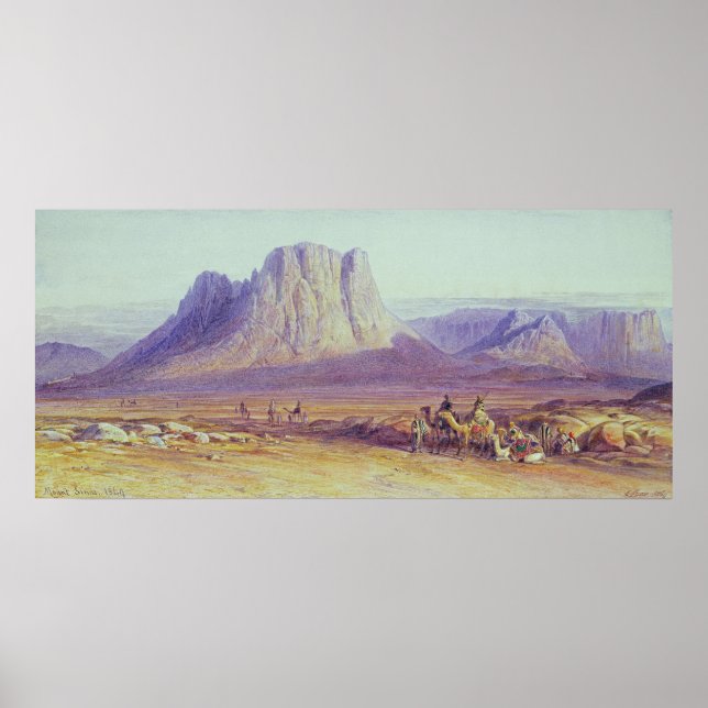 The Camel Train, Condessi, Mount Sinai, 1848 Poster (Front)