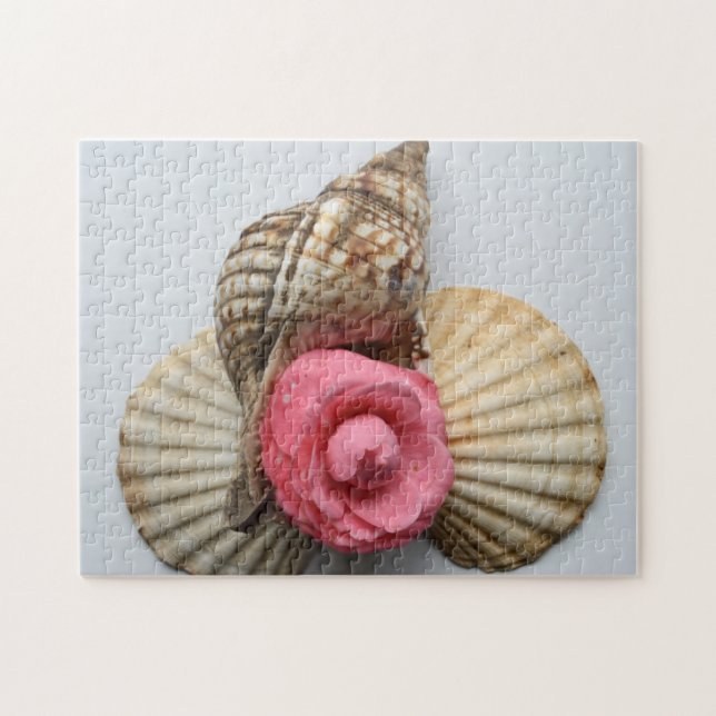 The Camellia And The Shells Jigsaw Puzzle (Horizontal)