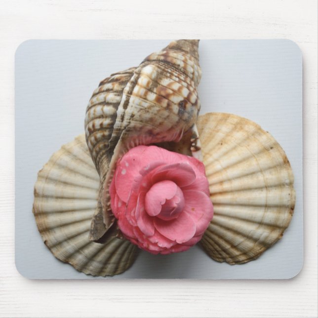The Camellia And The Shells Mouse Pad (Front)
