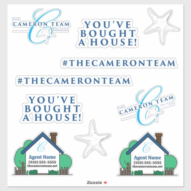 The Cameron Team Die Custom-Cut Vinyl Stickers (Sheet)