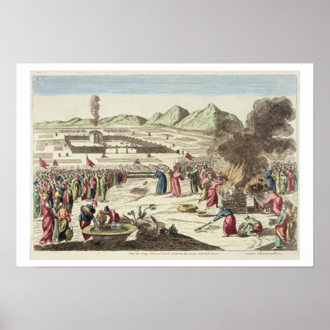 The camp of the Israelites and the sacrifice of th Poster (Front)