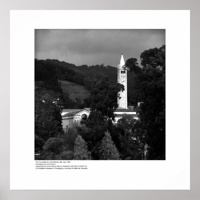 The Campanile from the Berkeley Hills, 1965 Poster (Front)