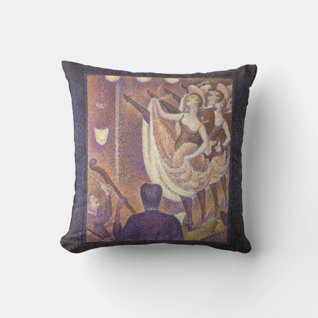 The Can Can Dance, Le Chahut by Georges Seurat Throw Pillow (Front)