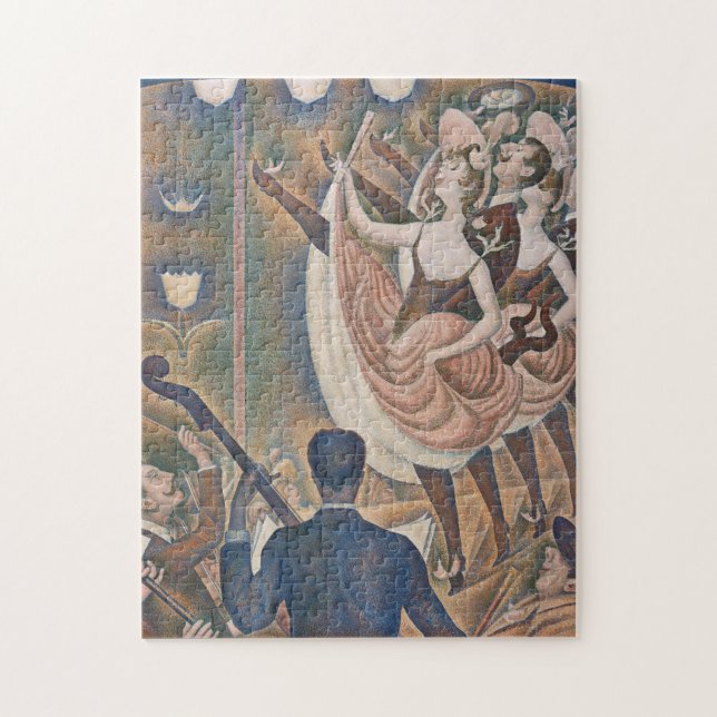 The Can-can Seurat Neo Impressionist Pointillist Jigsaw Puzzle (Vertical)