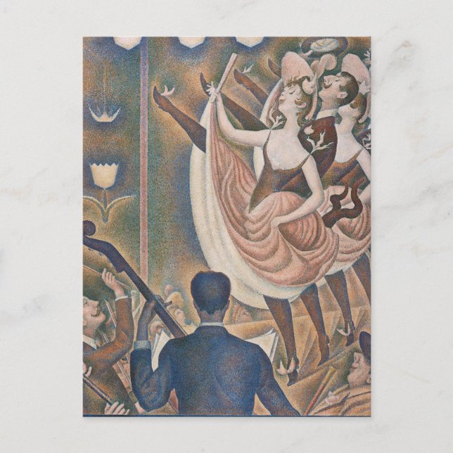 The Can-can Seurat Neo Impressionist Pointillist Postcard (Front)