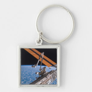 The Canadarm2 and solar array panel wings Keychain